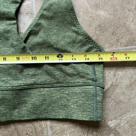 Offline by Aerie The Hugger Raceback Sports Bra Size L Olive Fun Green Workout - Picture 9 of 9